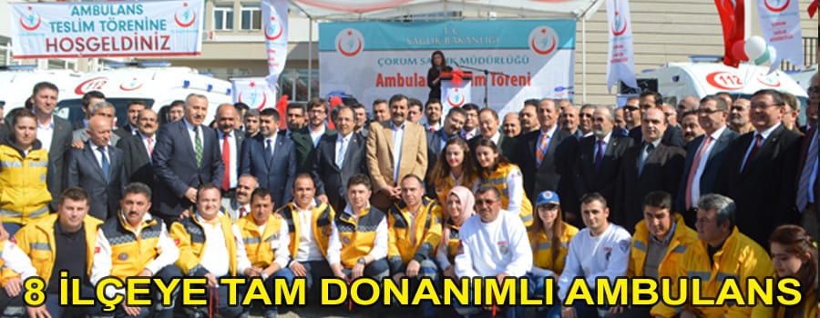 8 İlçeye Ambulans