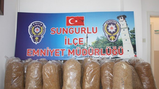 165 kg Kaçak tütün yakalandı