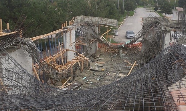 Müze İnşaatı çöktü 4 işçi yaralandı