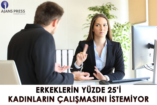 ERKEKLERİN YÜZDE 25’İ KADINLARIN ÇALIŞMASINI İSTEMİYOR