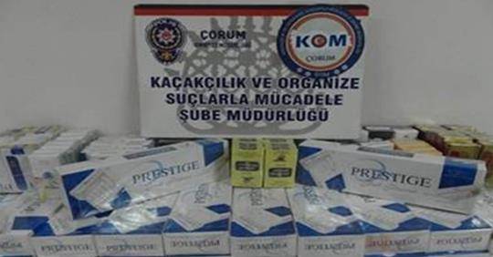 ÇORUM’DA KAÇAK SİGARA OPERASYONU