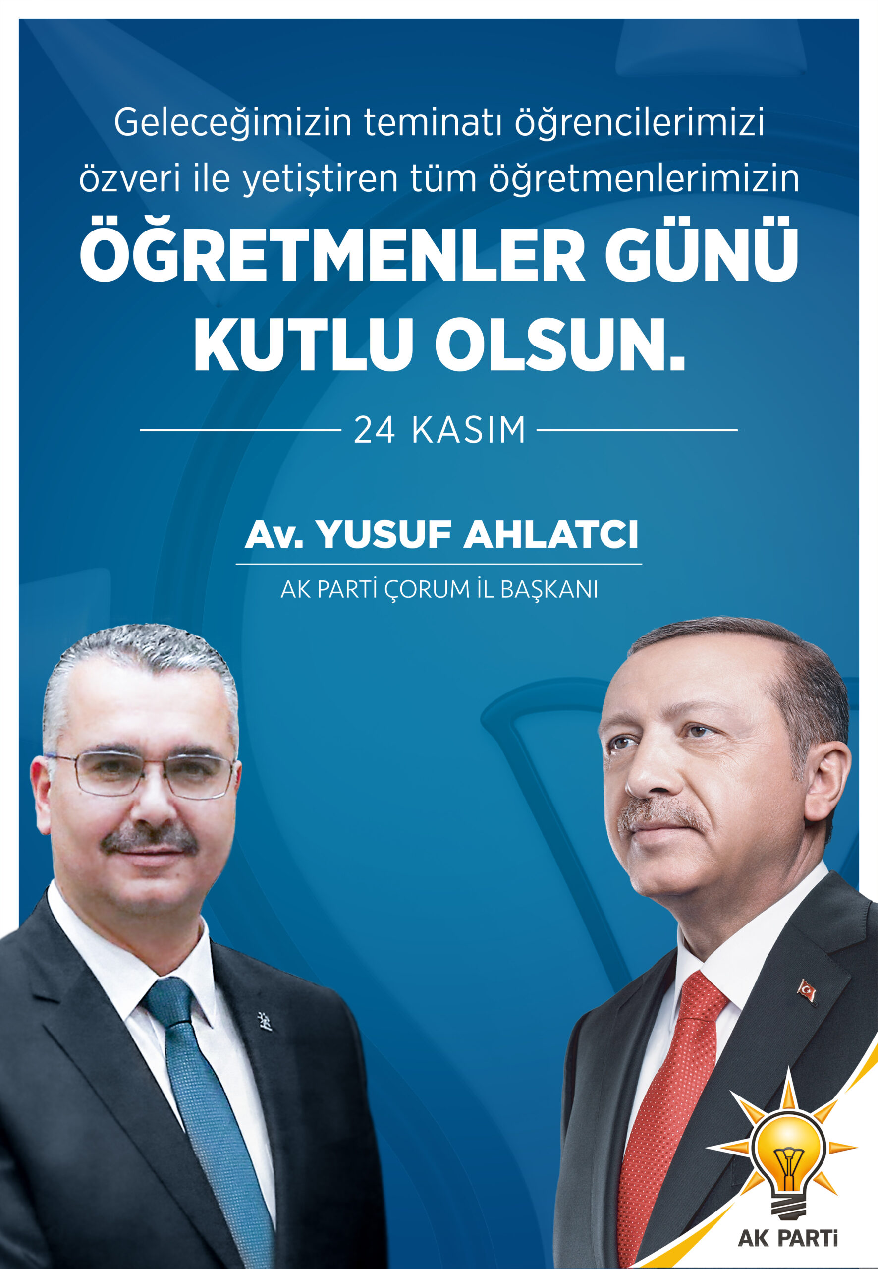 AHLATCI, ” TÜM ÖĞRETMENLERİMİZİN GÜNÜ KUTLU OLSUN”