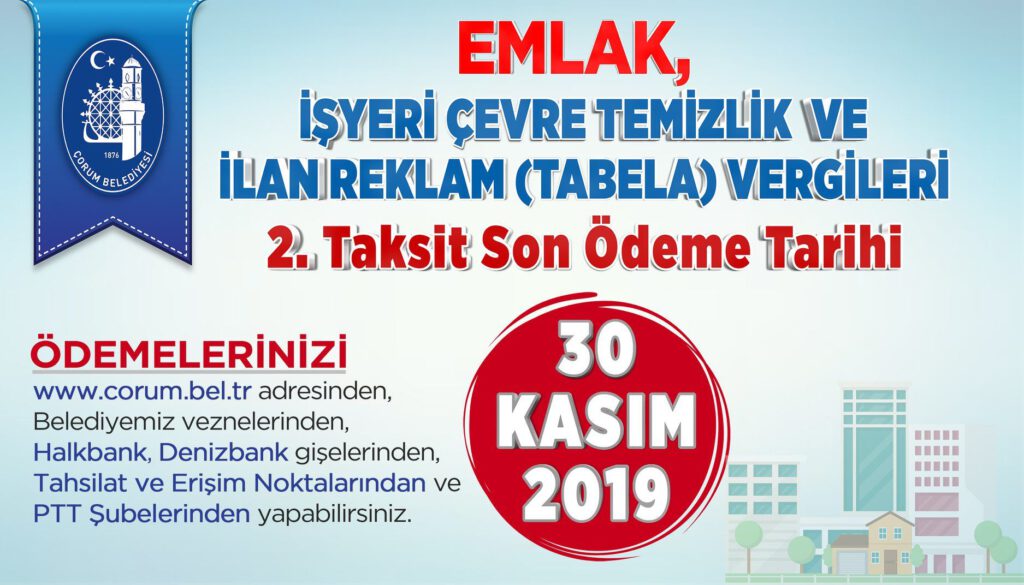 Belediye’den Emlak Vergisi hatırlatması