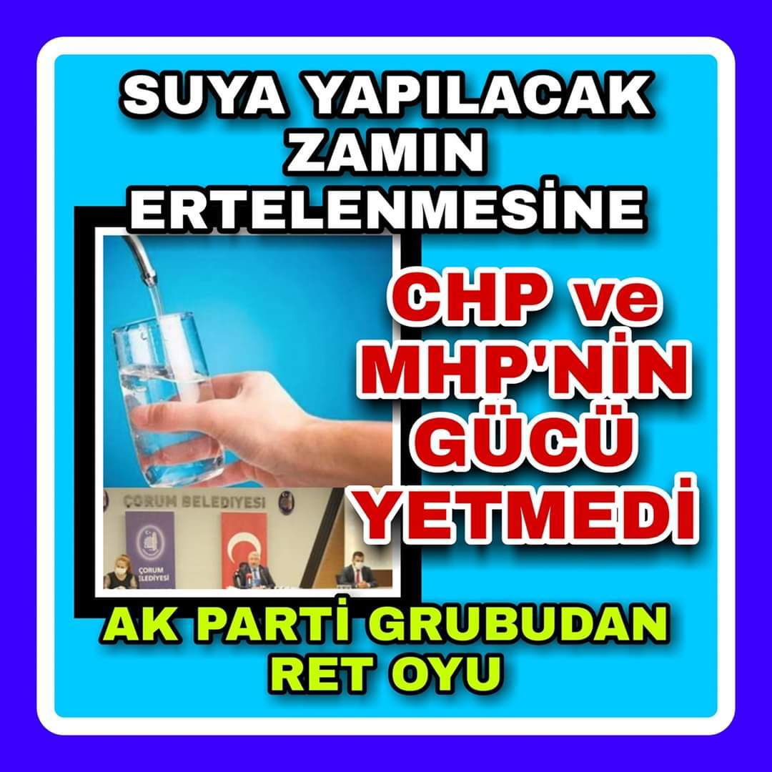 “SUYA ZAM YAPILMASIN TEKLİFİNİ”AK PARTİLİ ÜYELERCE REDDEDİLDİ
