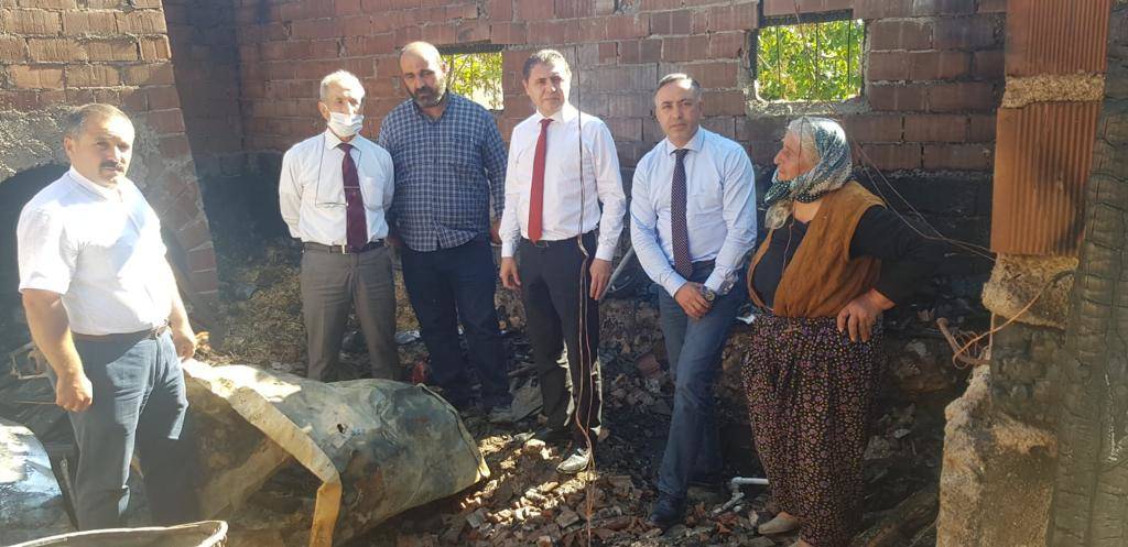 ŞEHİT İN EVİNDE YANGIN ÇIKTI