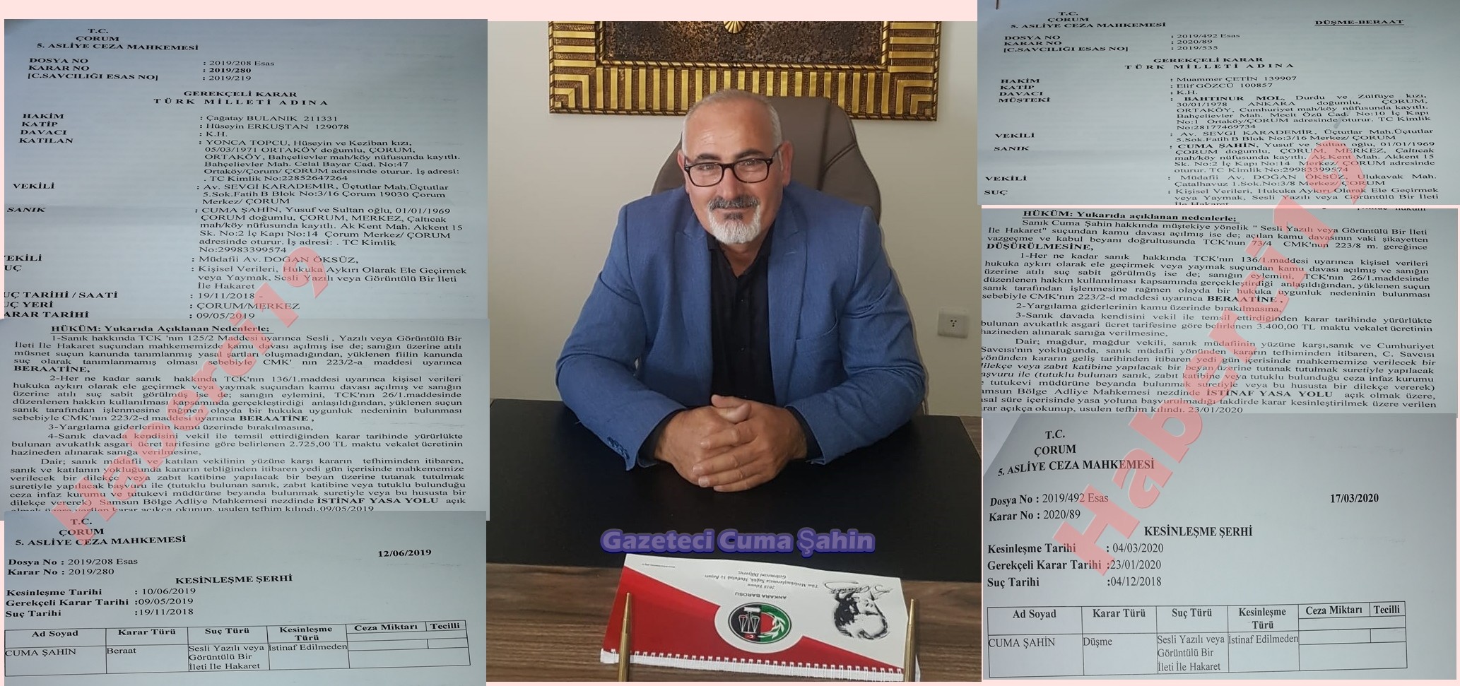 BİR HABERİMİZE 6 DAVA AÇILDI. HEPSİ LEHİMİZE SONUÇLANDI