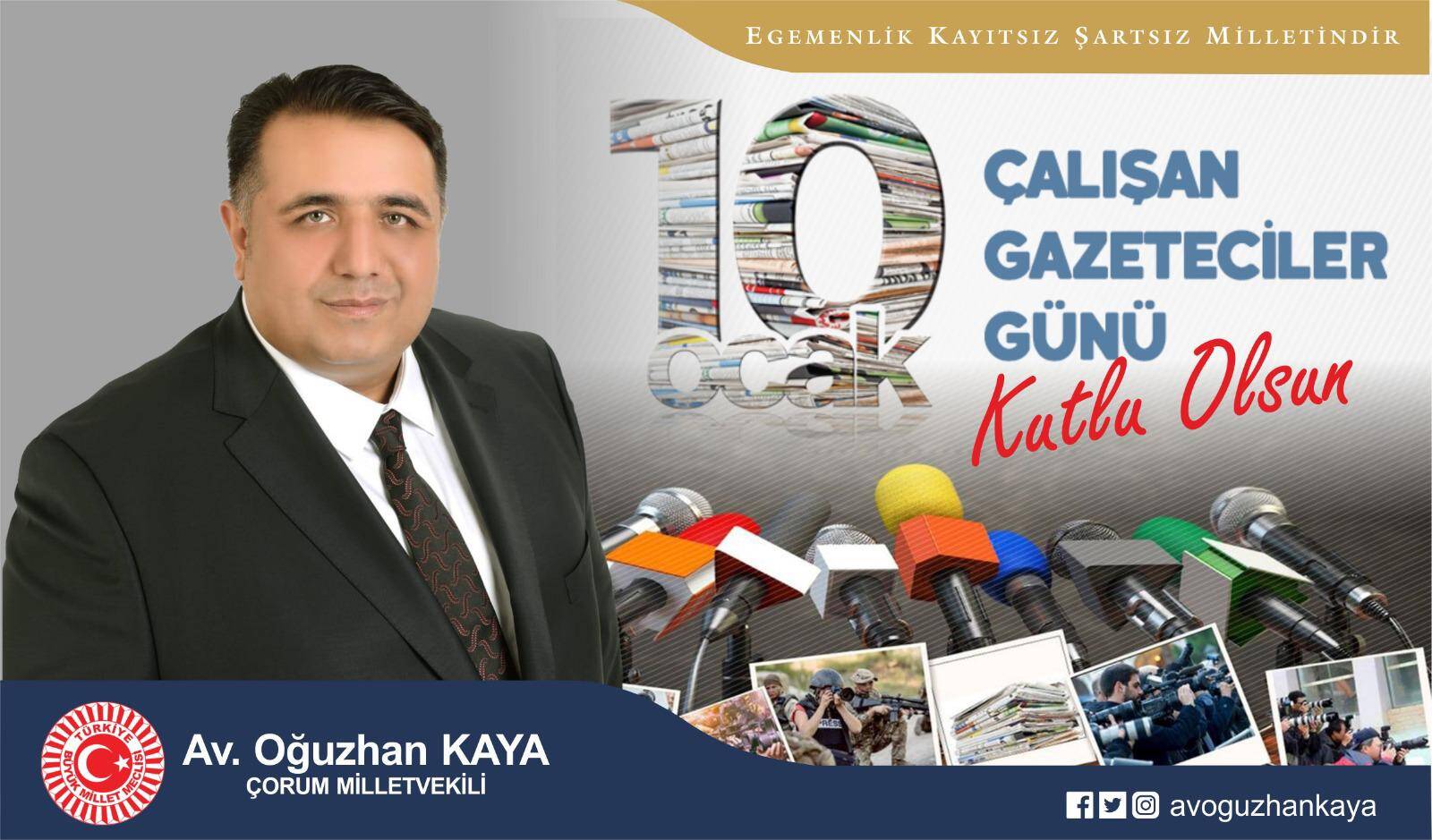 OĞUZHAN KAYA, ÇALIŞAN GAZETECİLER GÜNÜMÜZÜ KUTLADI