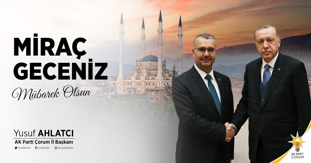 Ahlatcı,”Miraç en yüce mertebeye yükseliştir”
