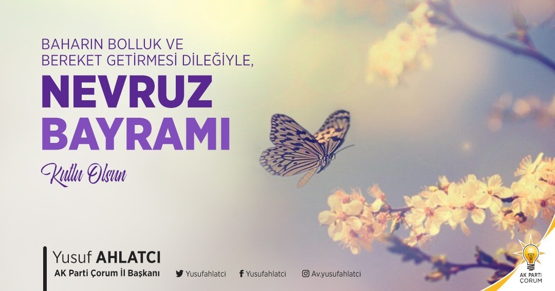 AHLATCI,”NEVRUZ BAYRAMINIZ KUTLU OLSUN”