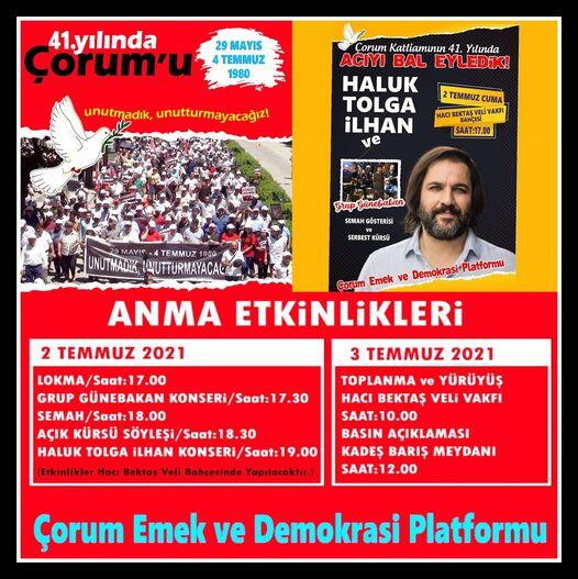ANMA ETKİNLİKLERİNE DAVET