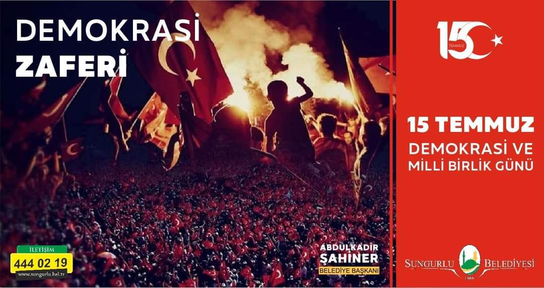 15 Temmuz şehitlerimizi bir kez daha rahmet ve minnetle anıyor, gazilerimize şükranlarımı sunuyorum