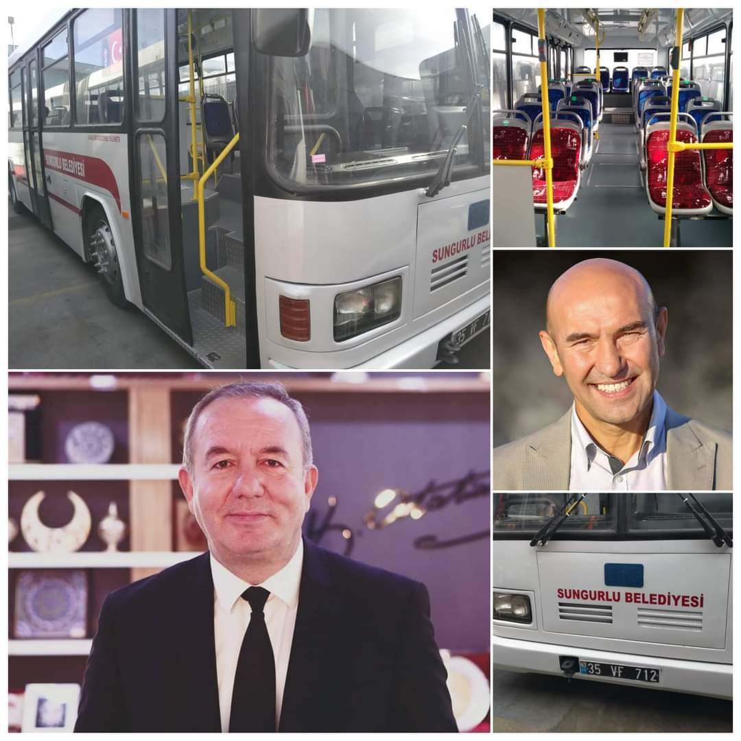 TUNÇ SOYER’DEN ŞAHİNER ‘E OTOBÜS HEDİYESİ