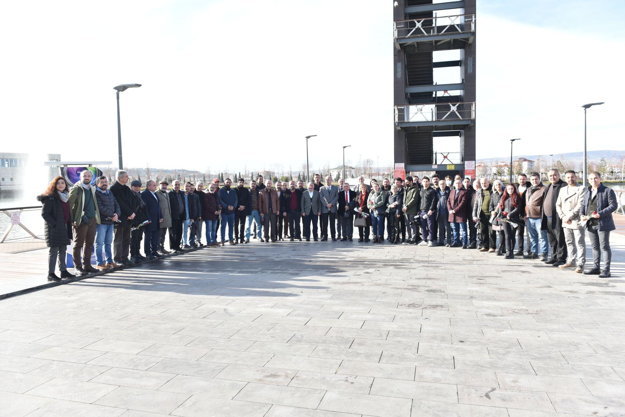 BAŞKAN AŞGIN GAZETECİLERİ UNUTMADI