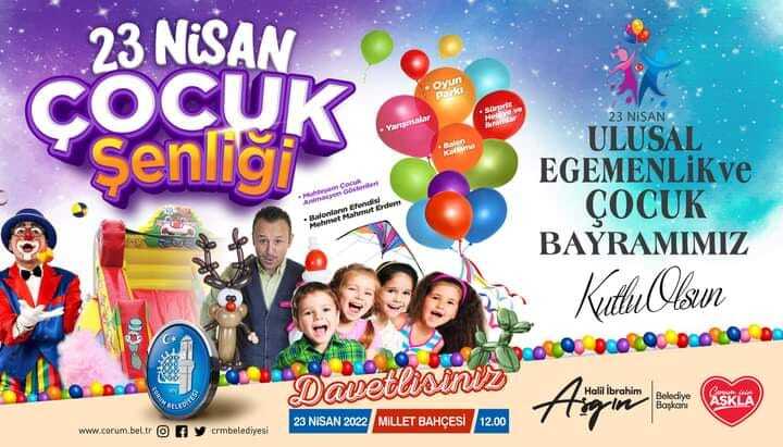 23 NİSAN ÇOCUK ŞENLİĞİNE DAVETLİSİNİZ!
