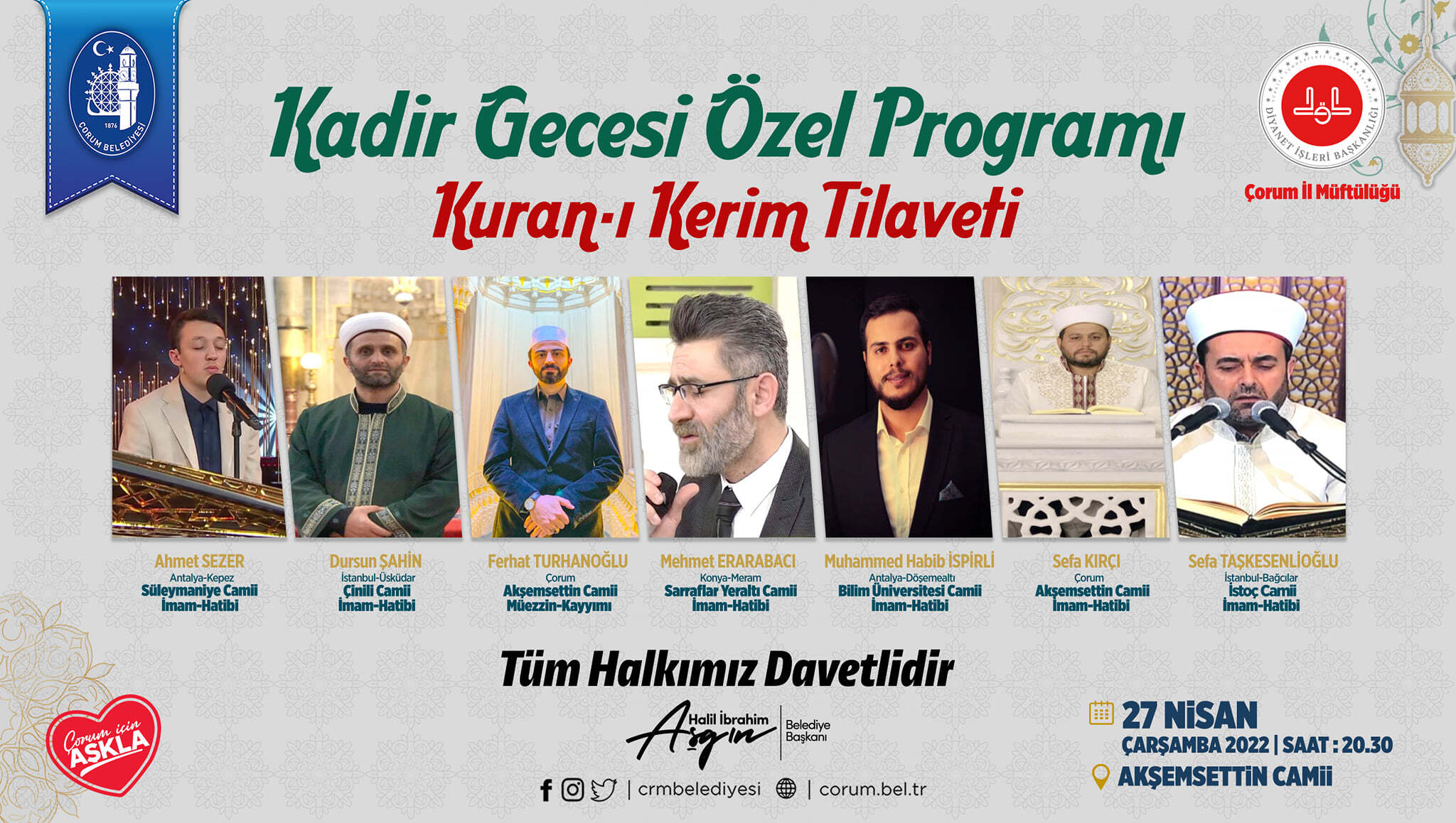 Kadir Gecesi Özel Program Daveti