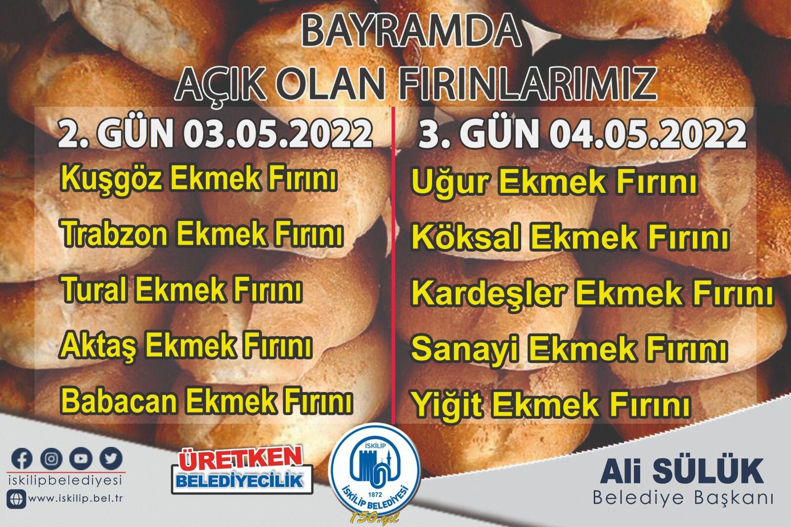 BAYRAMDA FIRINLAR AÇIK OLACAK