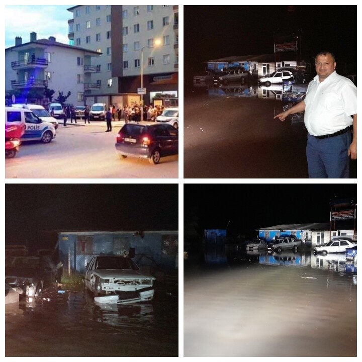 Küçük Sanayi Sitesi’ni sel bastı Başkan Uzun yine takdir topladı