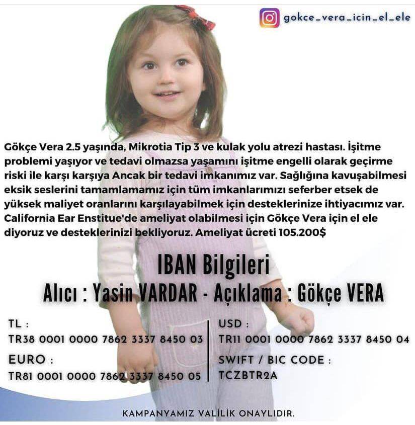 GÖKÇE VERA İÇİN DESTEK ZAMANI!