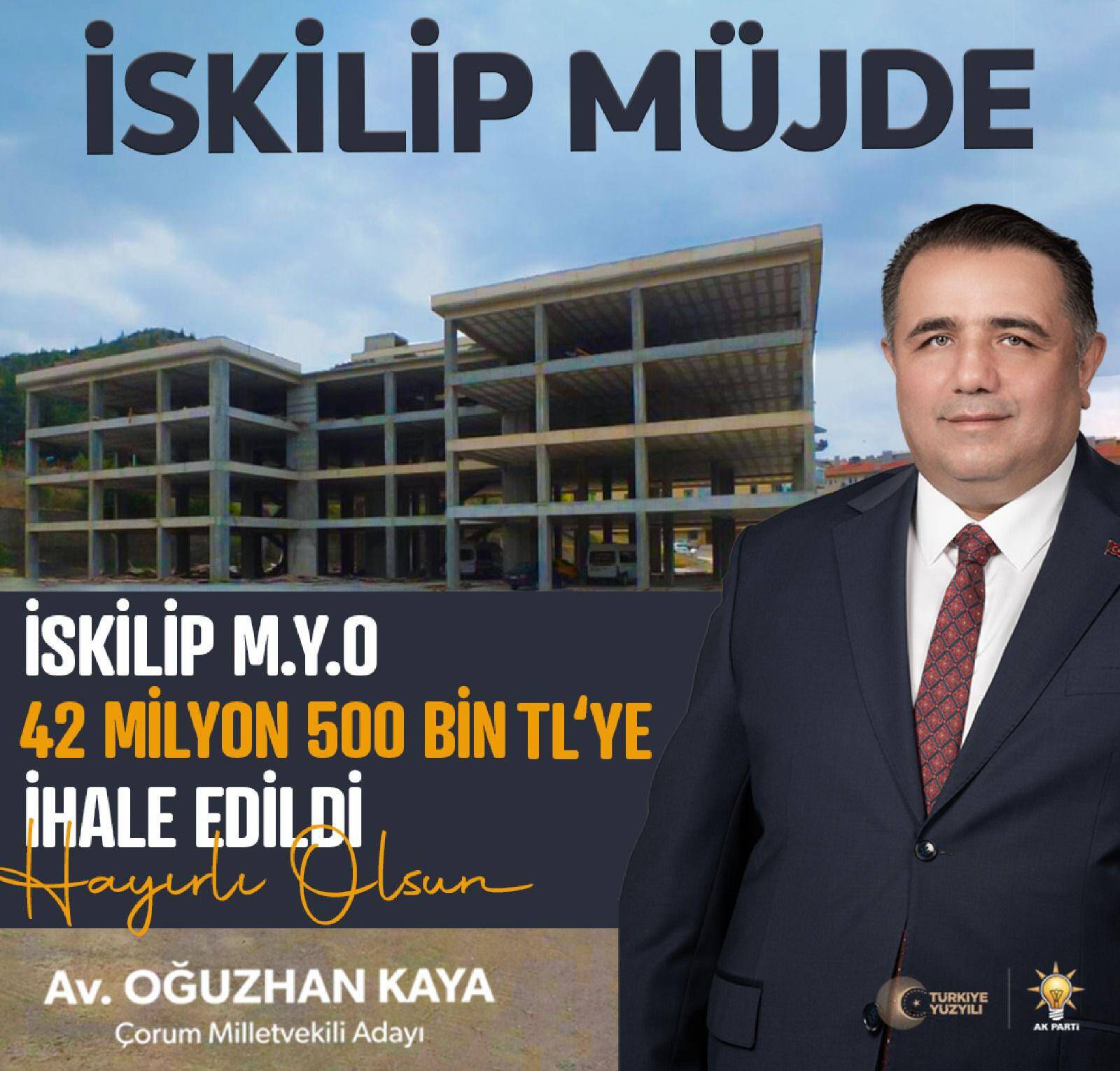 KAYA’DAN İSKİLİPLİLERE MÜJDE: MESLEK YÜKSEK OKULUNUN İHALESİ YAPILDI