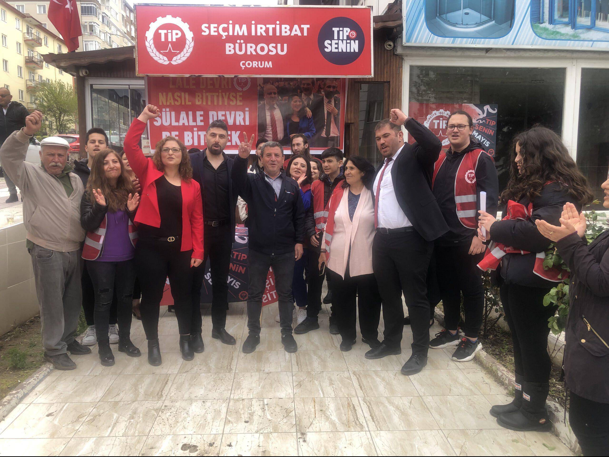 TIP SEÇİM BÜROSUNU HALAYLARLA AÇTI