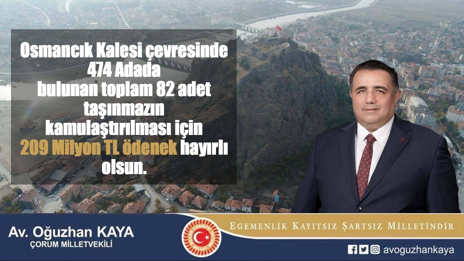 Osmancık Kalesi Çevresinin Kamulaştırılması İçin 209 MİLYON TL ÖDENEK HAYIRLI OLSUN‼️