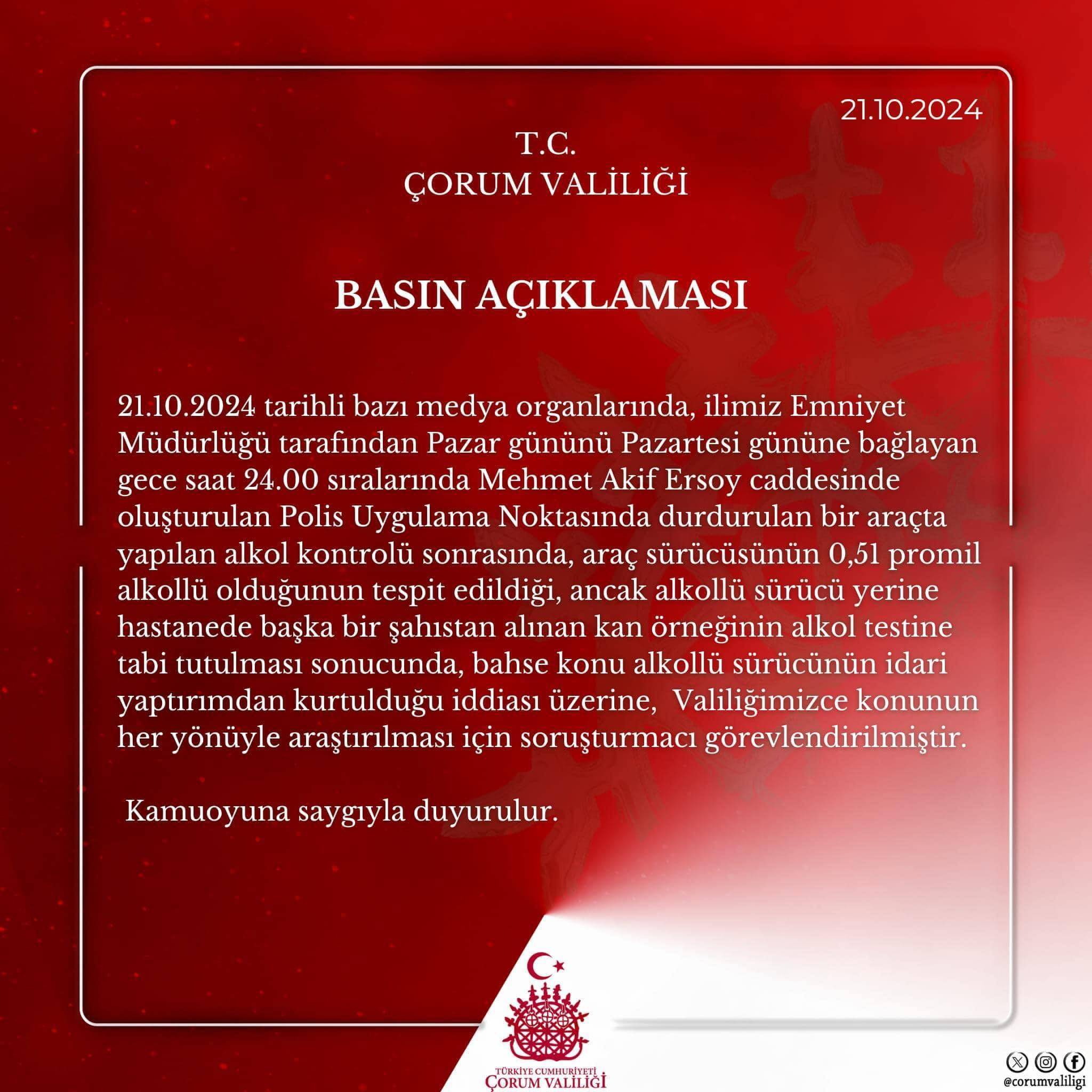 Cami Derneği Başkanı Alkollü Yakalandı