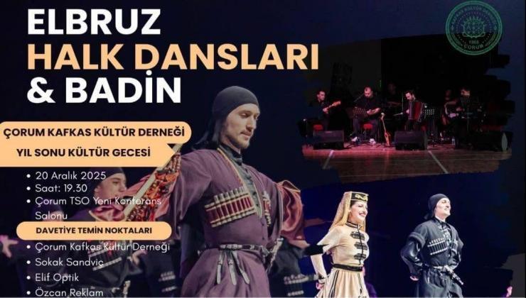 ELBRUZ Halk Dansları 20 Aralıkta Çorum TSO Salonunda