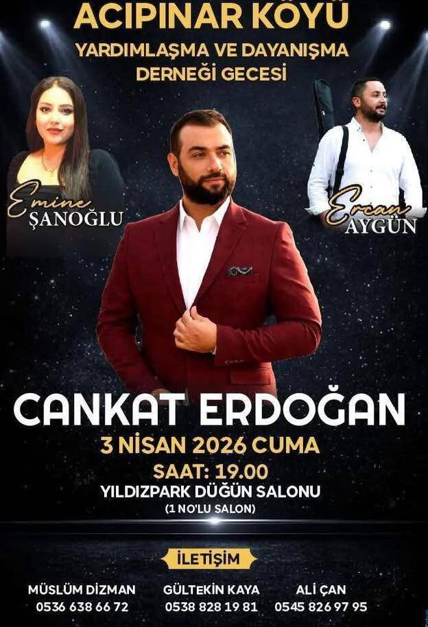 Acıpınar’dan Türkü Dolu Gece: Cankat Erdoğan Çorum’a Geliyor!