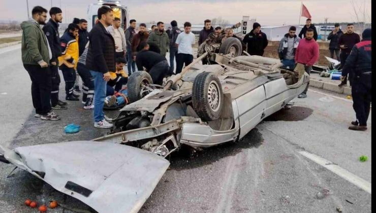 Çorum’da takla atan otomobilin sürücüsü hayatını kaybetti