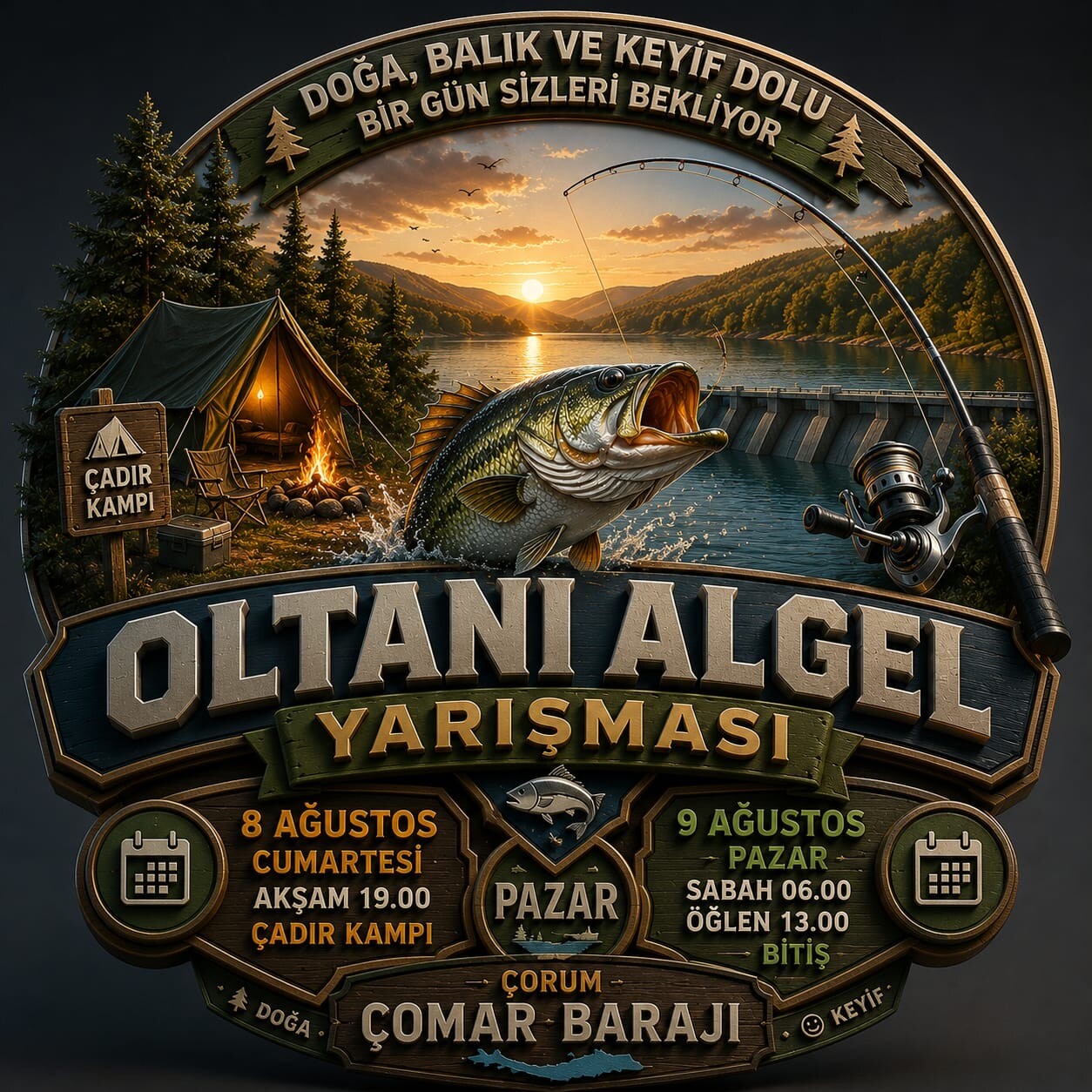 Çorum’da Doğaseverler ve Balıkçılar Kamp Ateşi Etrafında Buluşuyor: ‘Oltanı Al Gel’ Yarışması Başlıyor