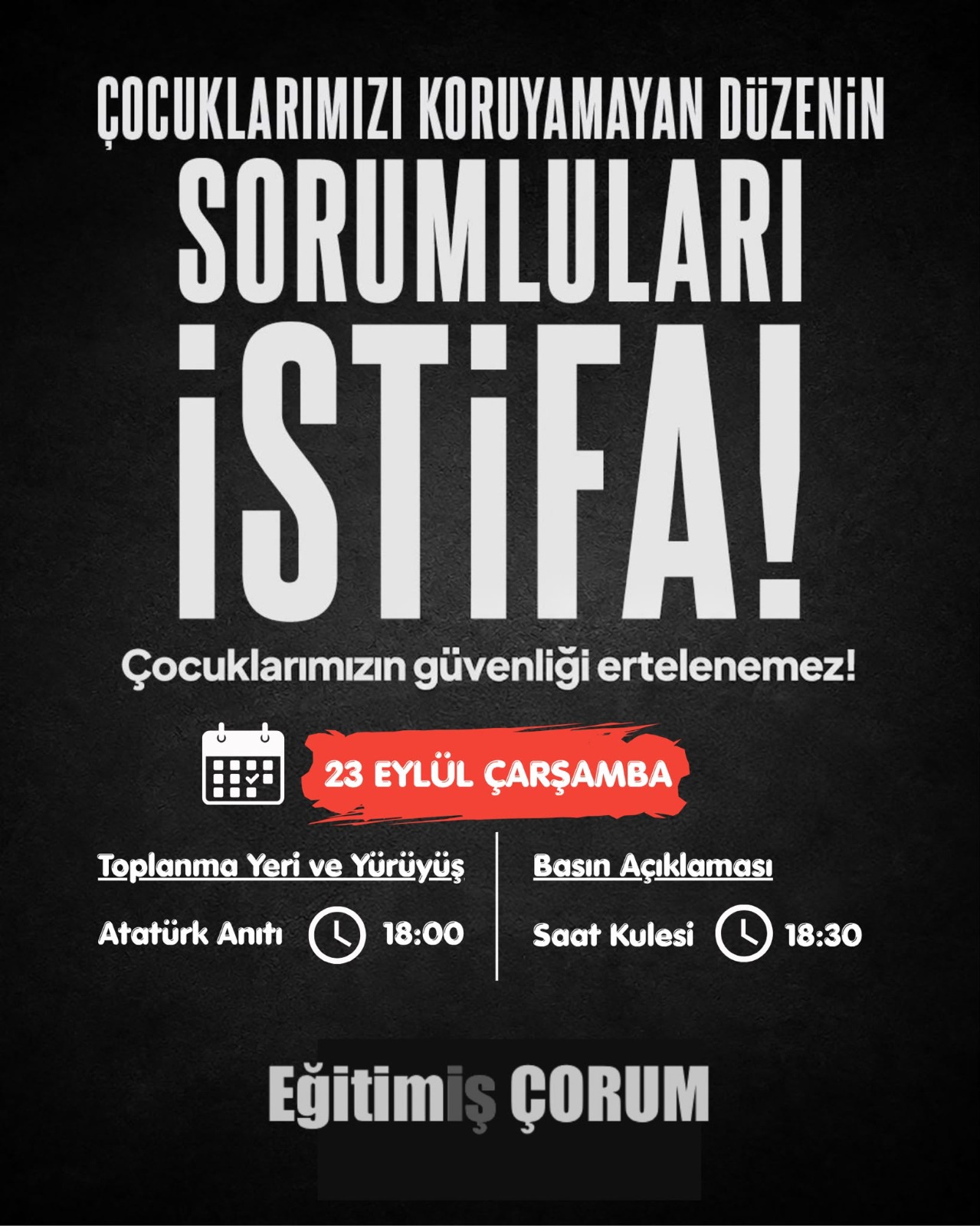 Eğitim-İş okul güvenliği için sesini yükseltiyor“GERÇEKLER ÖNLÜKLE ÖRTÜLMÜYOR!”